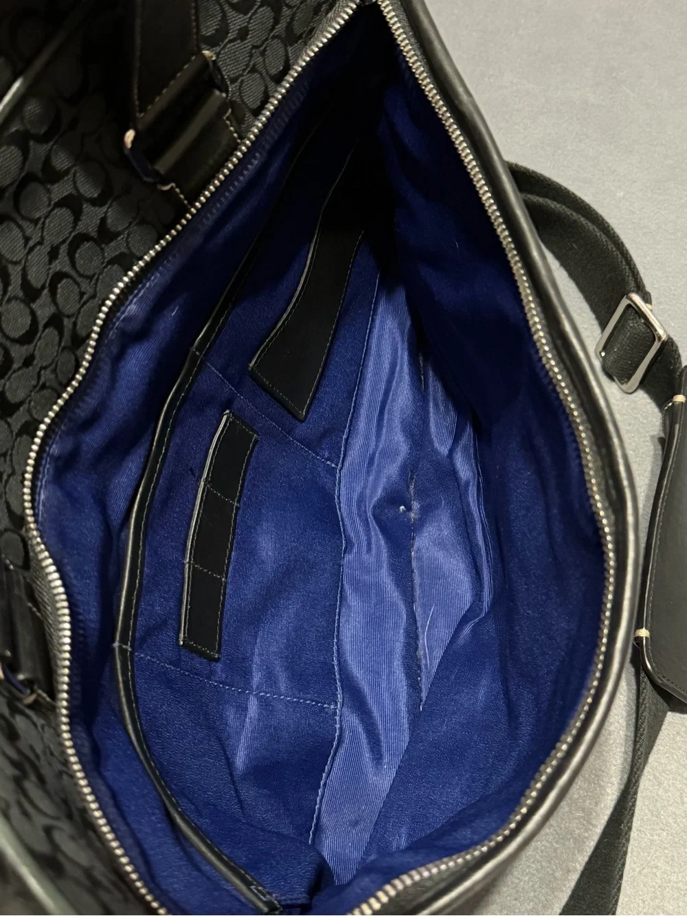 Coach Hudson Black Signature Jacquard Messenger Bag